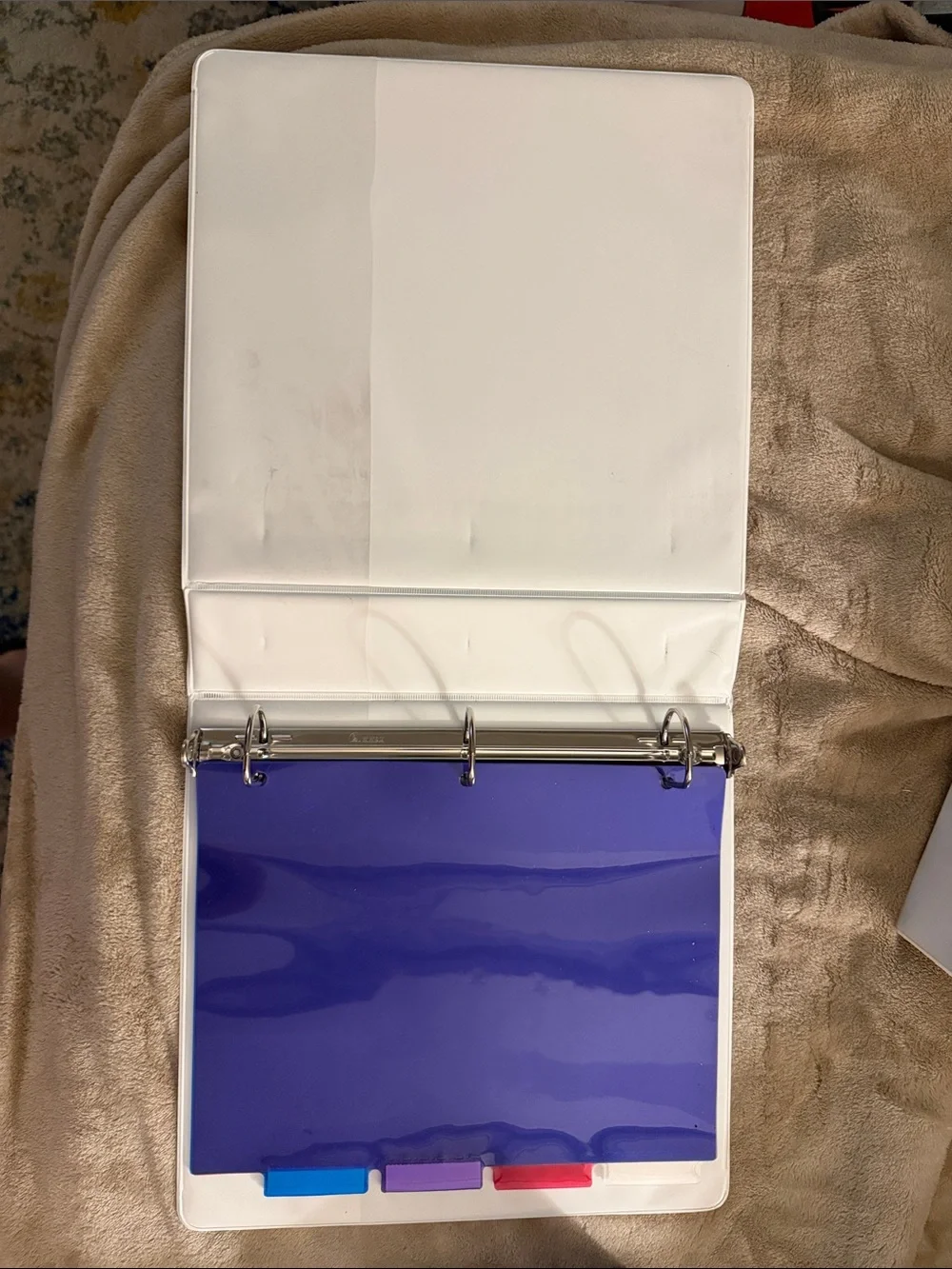 White 3-Ring Binders Set of 4